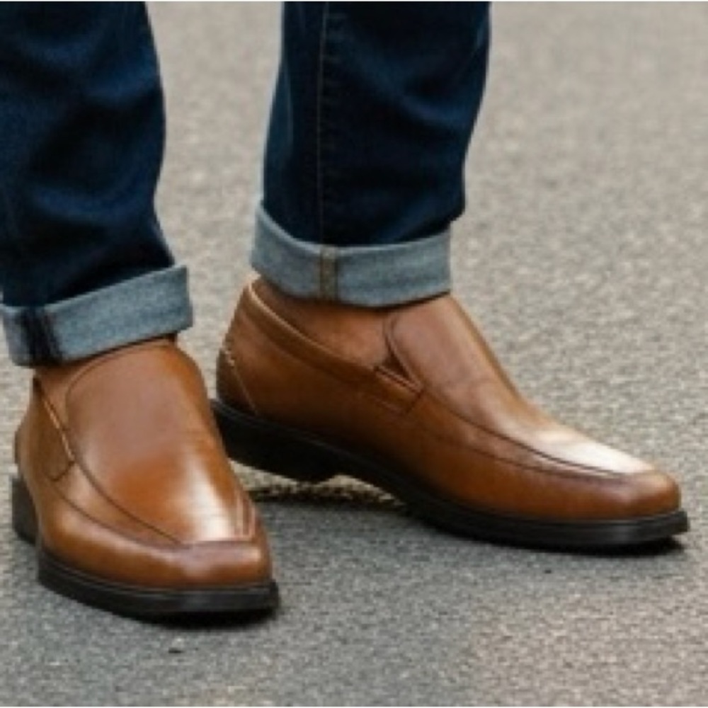 Clarks COLLECTION ULTIMATE COMFORT Men's Brown Leather Slip-Ons  BROWN NWOT